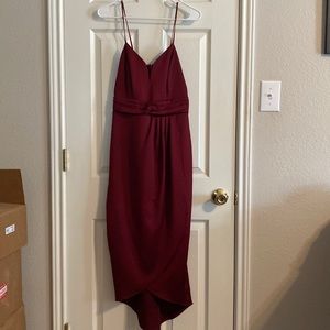Burgundy cocktail dress, holiday dress